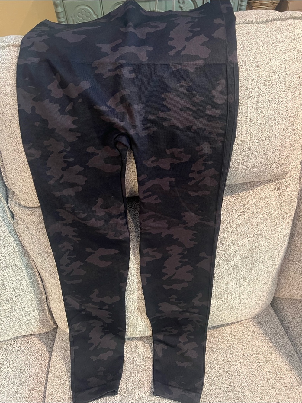 SPANX Black Charcoal Camo Leggings